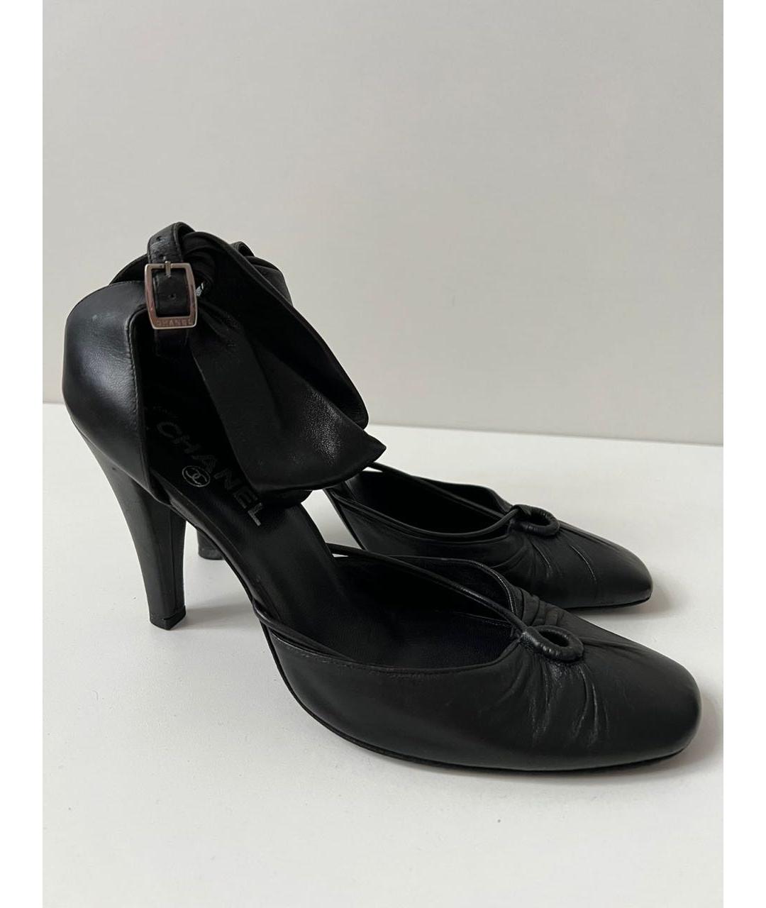 CHANEL Черные кожаные туфли, фото 9