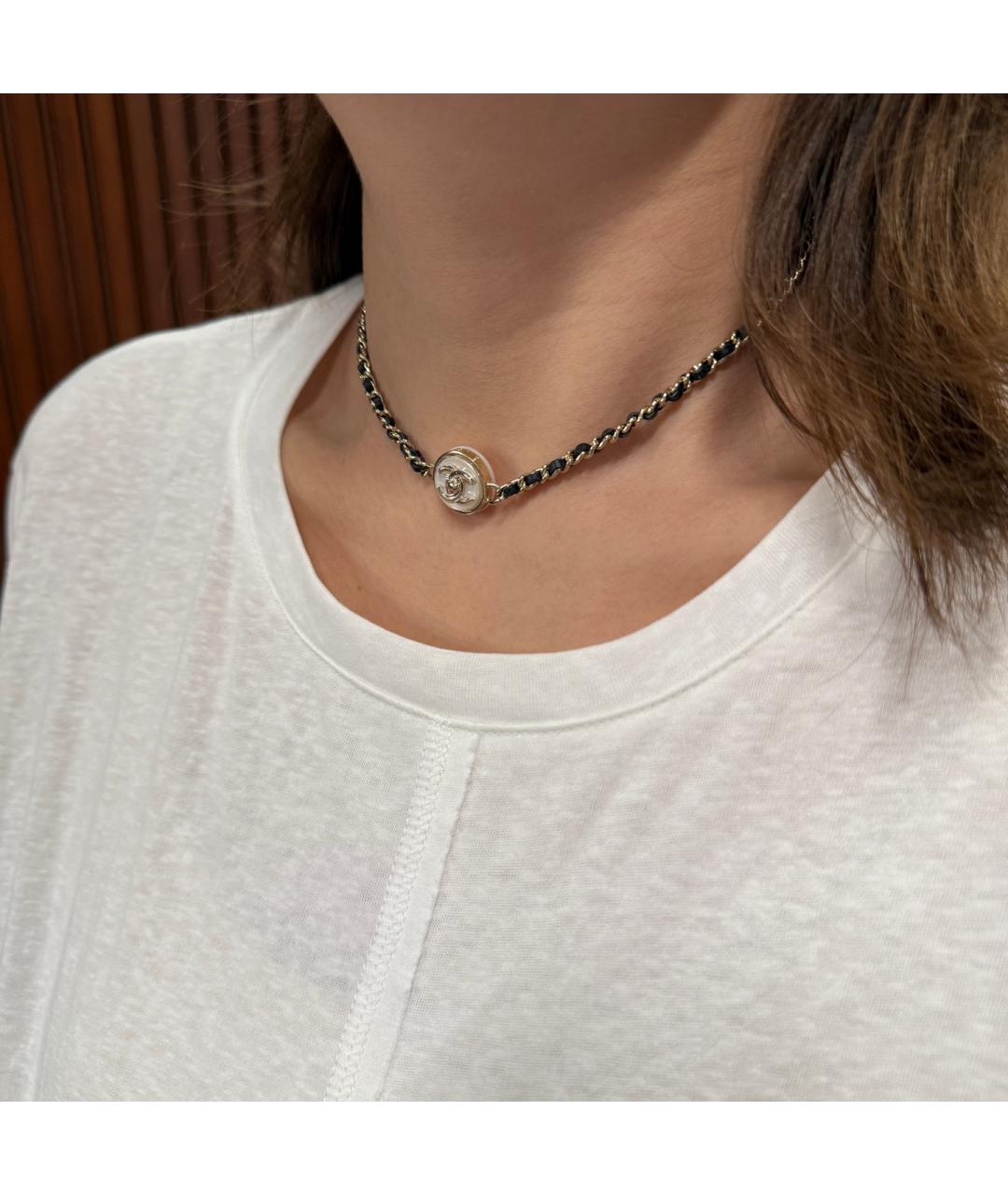 CHANEL Золотой металлический чокер, фото 4