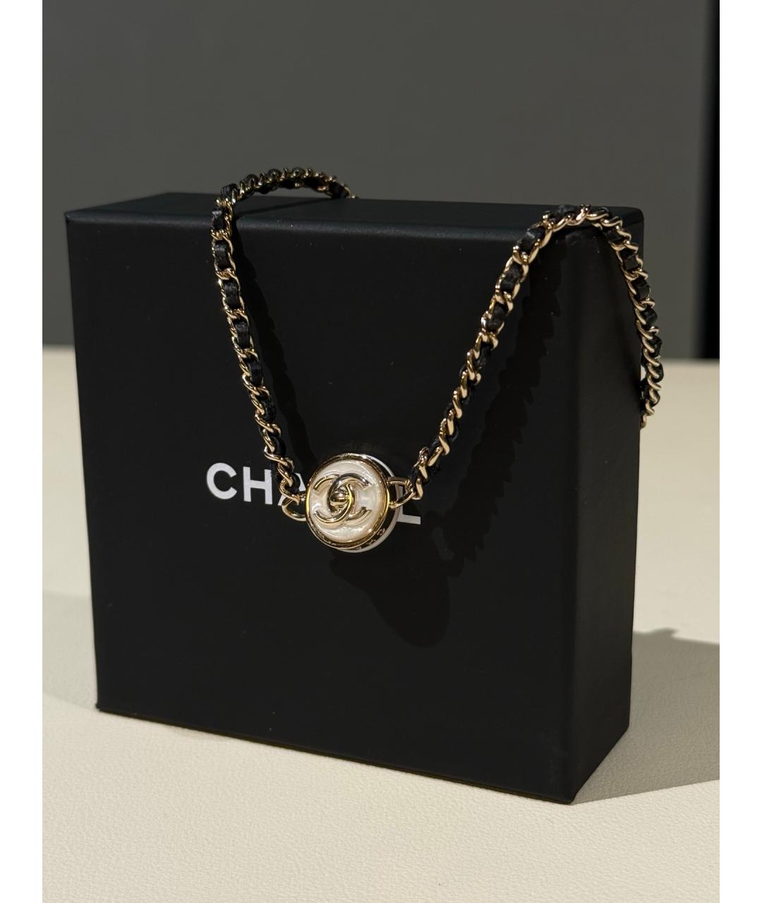 CHANEL Золотой металлический чокер, фото 3