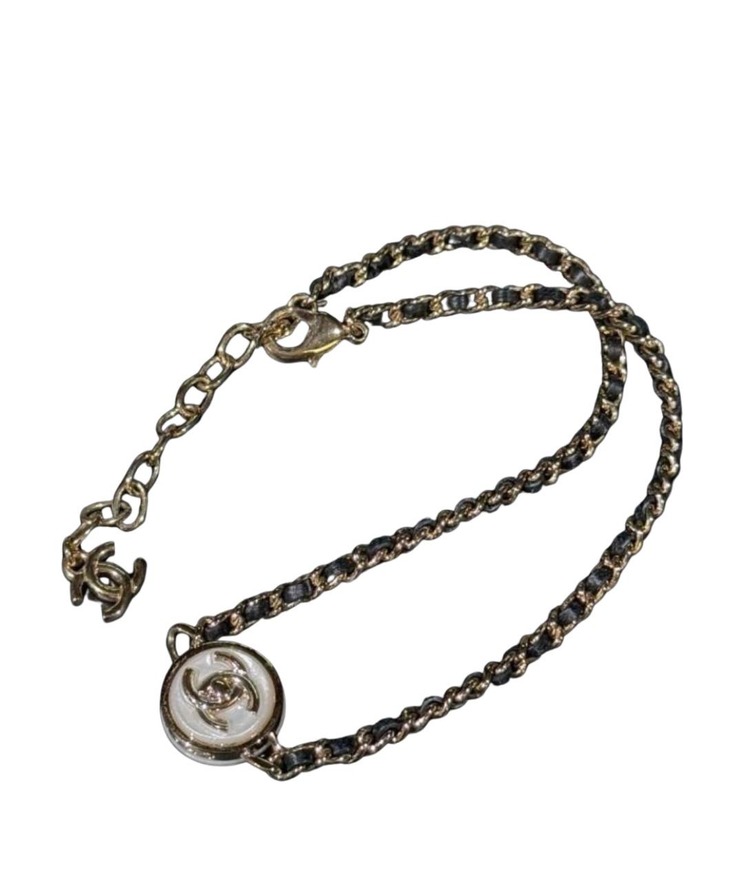 CHANEL Золотой металлический чокер, фото 1