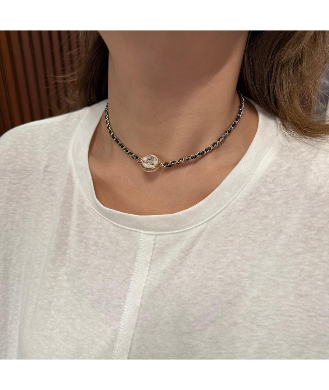 CHANEL Золотой металлический чокер, фото 5