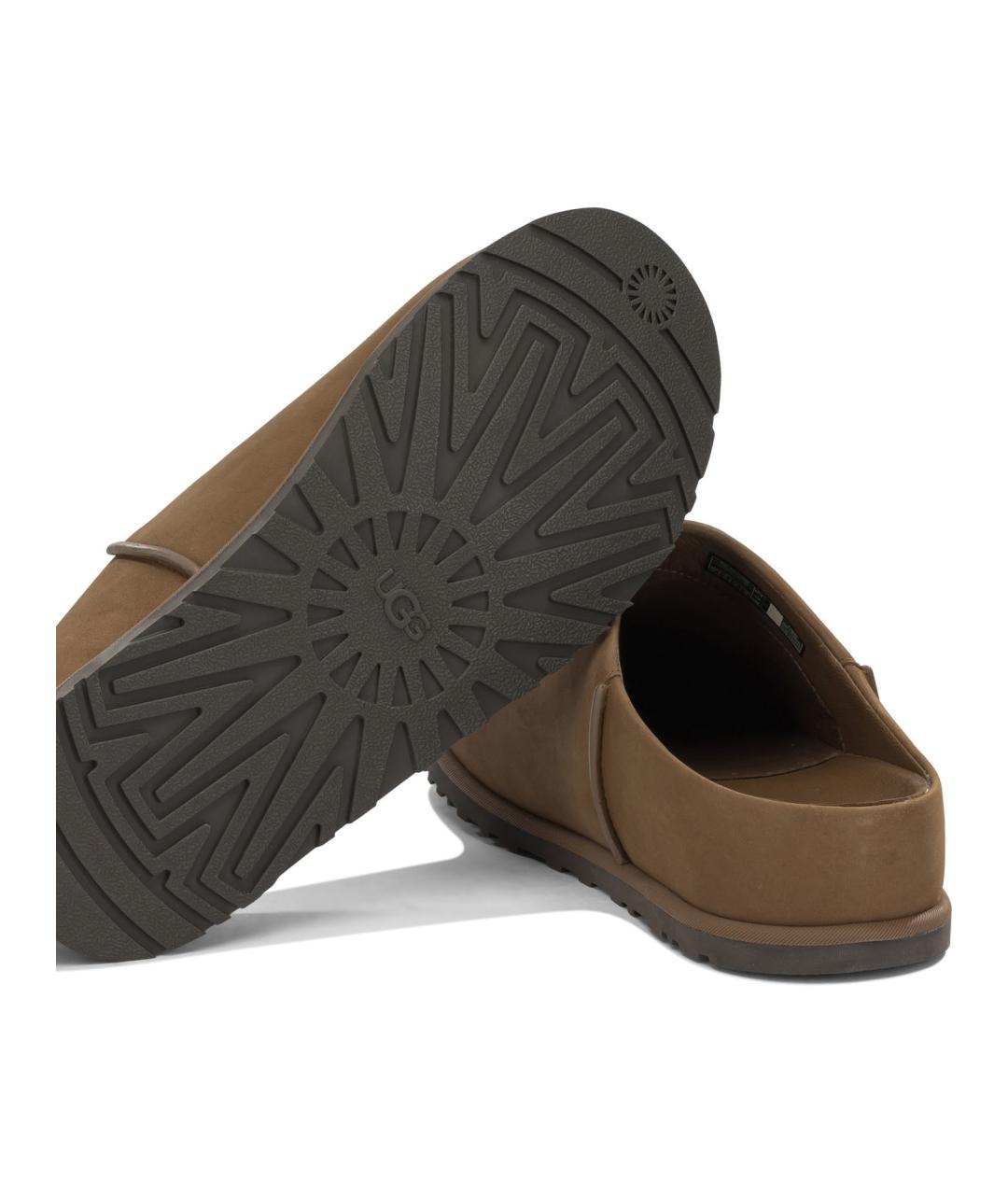 UGG AUSTRALIA Коричневые нубуковые сандалии, фото 5