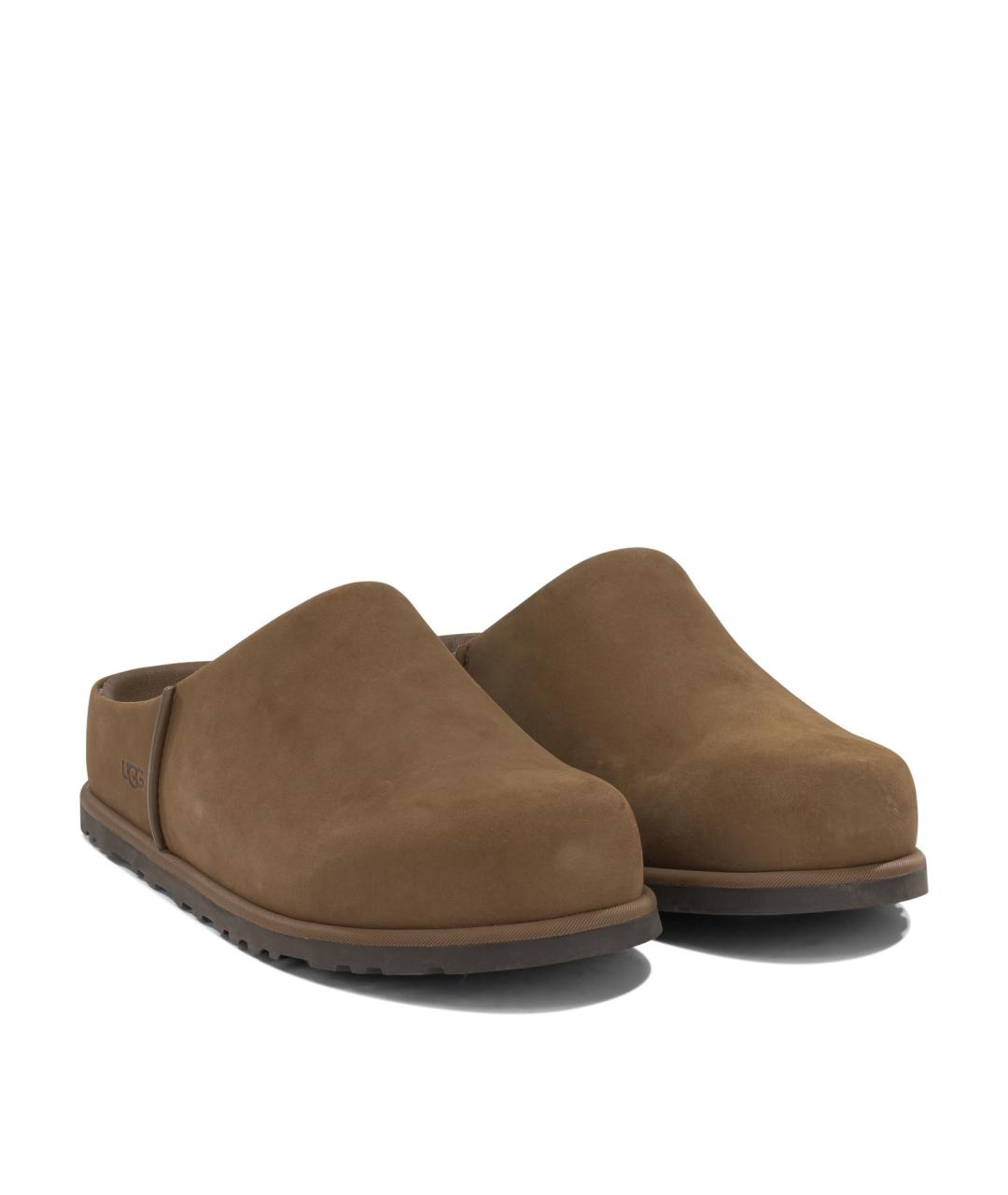 UGG AUSTRALIA Коричневые нубуковые сандалии, фото 2