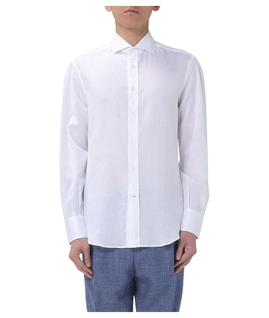 BRUNELLO CUCINELLI Белая хлопковая кэжуал рубашка, фото 1