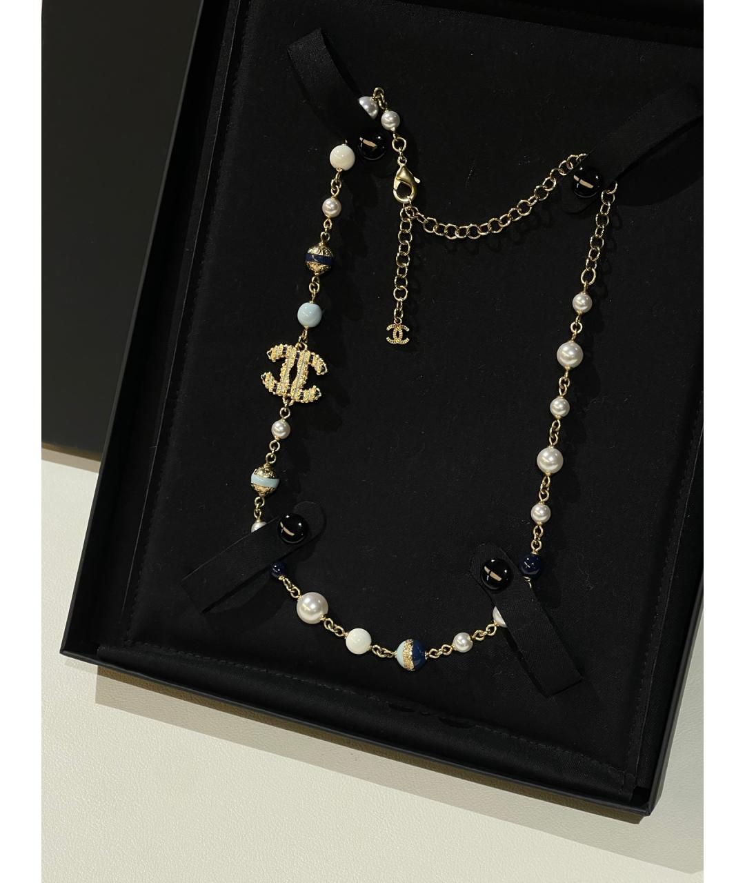 CHANEL Золотое металлическое колье, фото 2