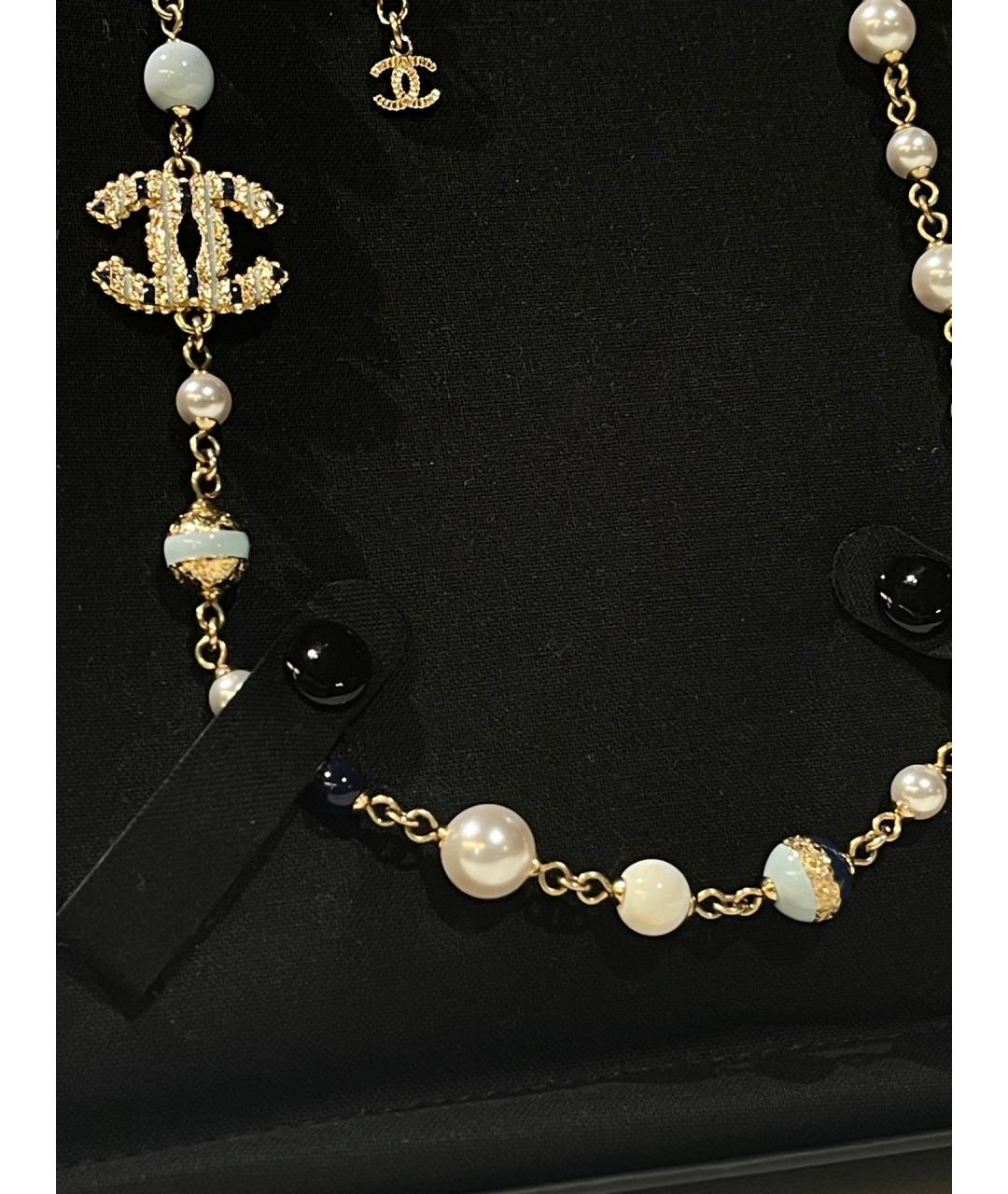 CHANEL Золотое металлическое колье, фото 4