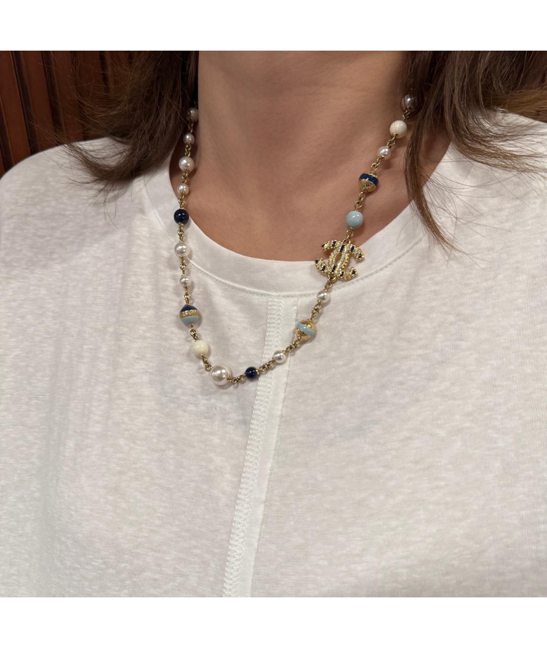 CHANEL Золотое металлическое колье, фото 7