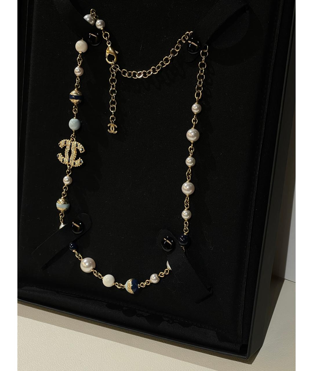 CHANEL Золотое металлическое колье, фото 3