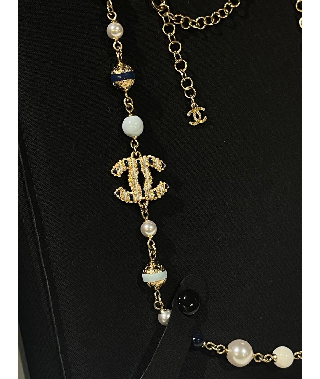 CHANEL Золотое металлическое колье, фото 5