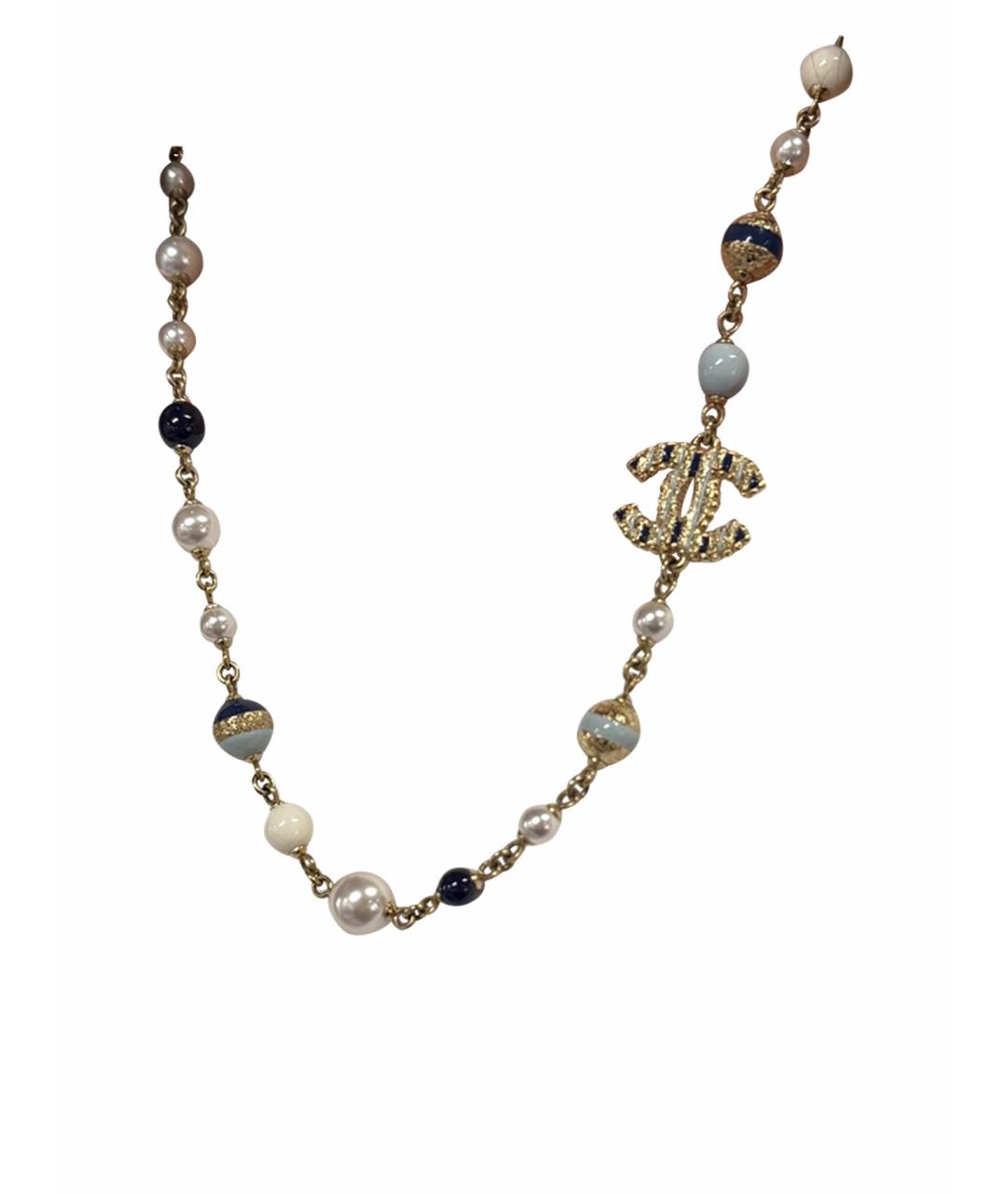 CHANEL Золотое металлическое колье, фото 1