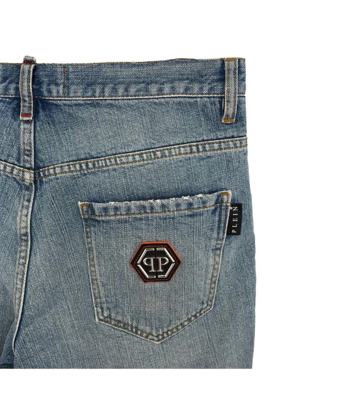 PHILIPP PLEIN Голубые деним шорты, фото 3