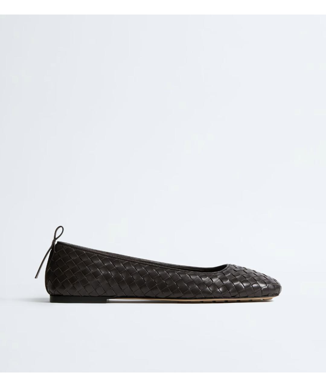 BOTTEGA VENETA Коричневые кожаные балетки, фото 6