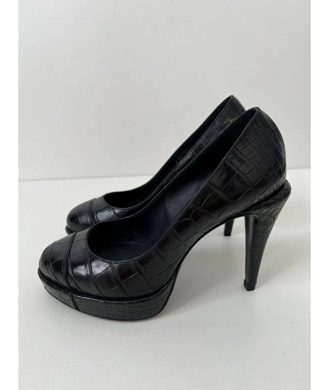 CHANEL Черные кожаные туфли, фото 3