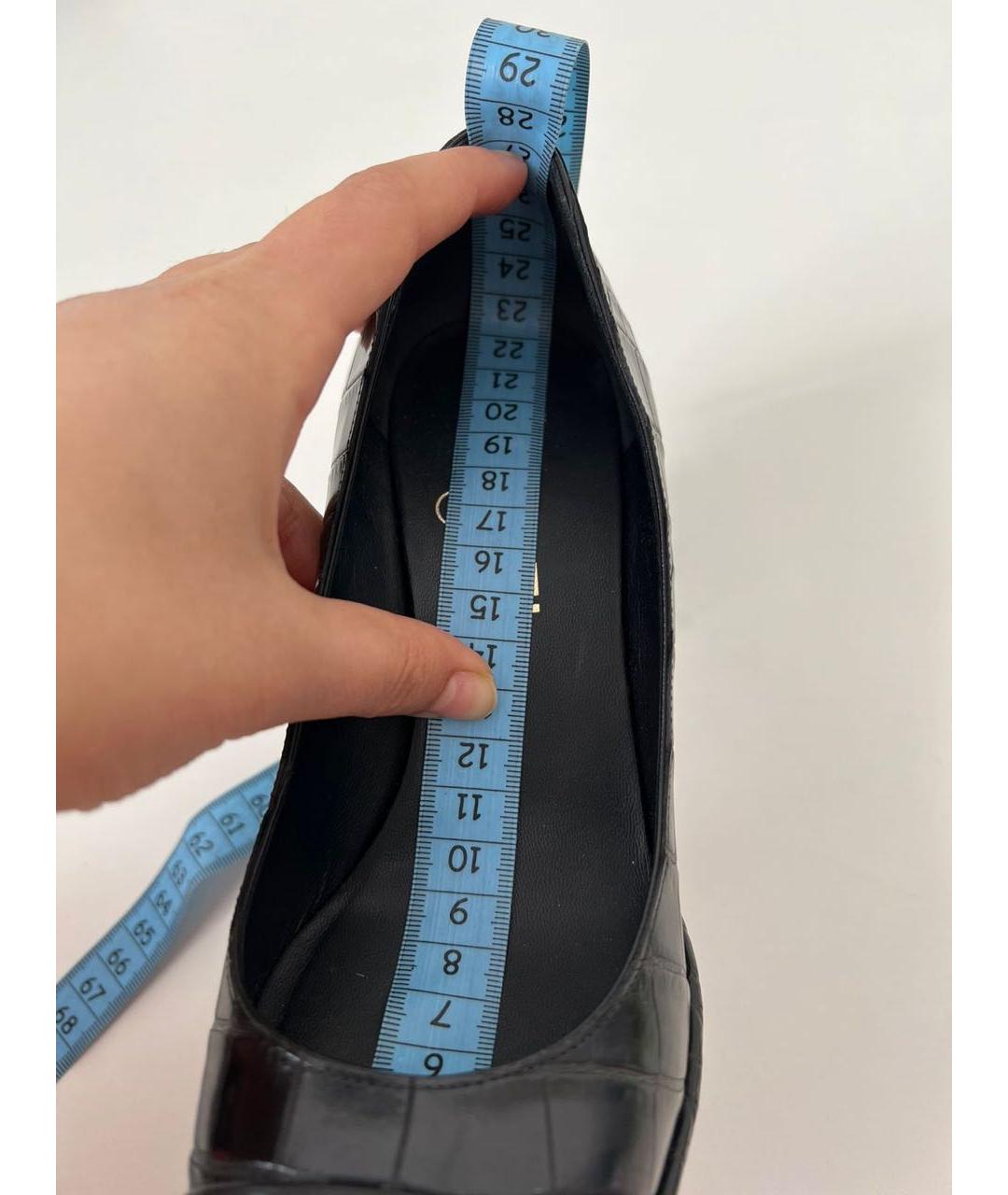 CHANEL Черные кожаные туфли, фото 5