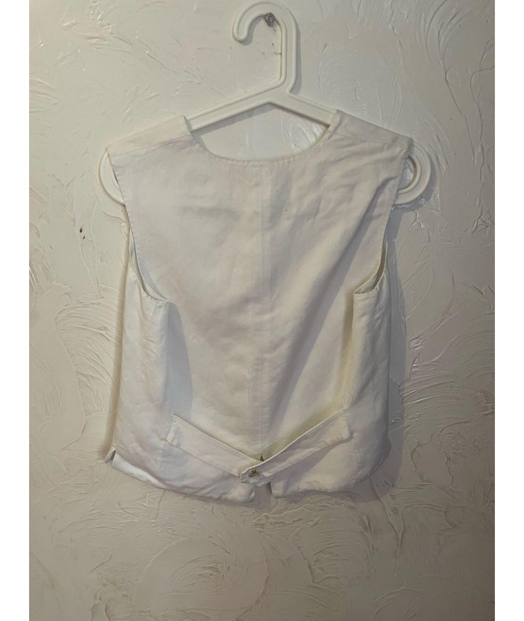 THE ROW Белый льняной жилет, фото 2
