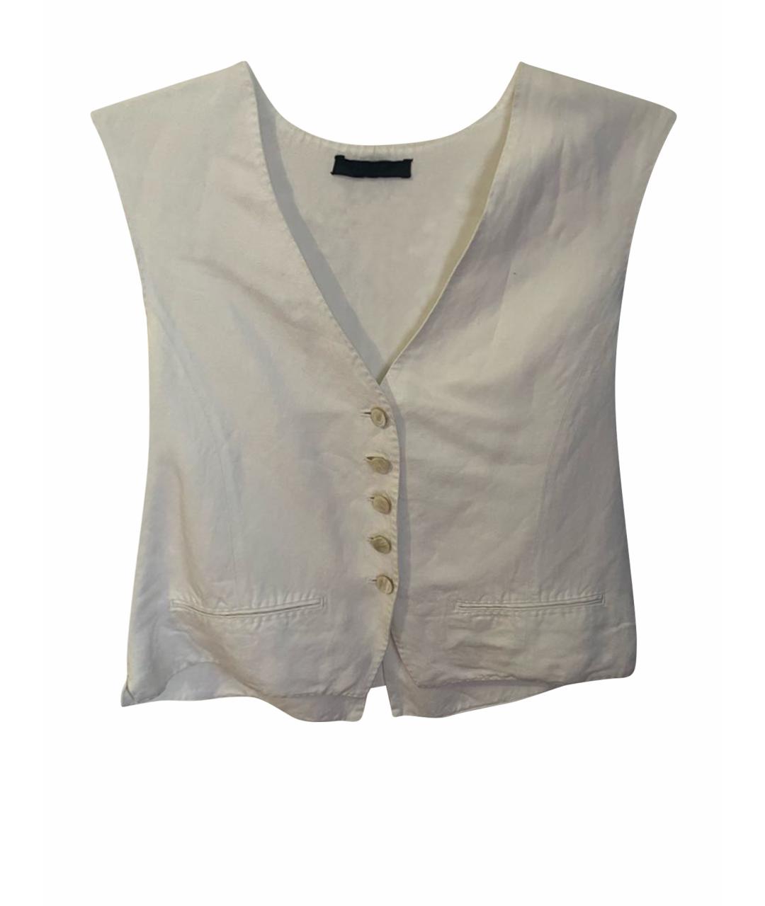 THE ROW Белый льняной жилет, фото 1