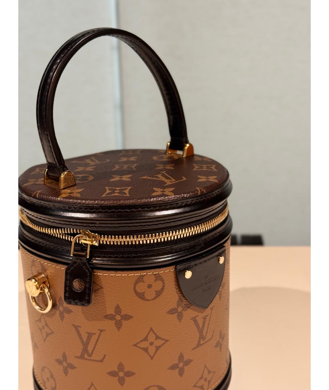 LOUIS VUITTON Коричневая сумка через плечо из искусственной кожи, фото 5