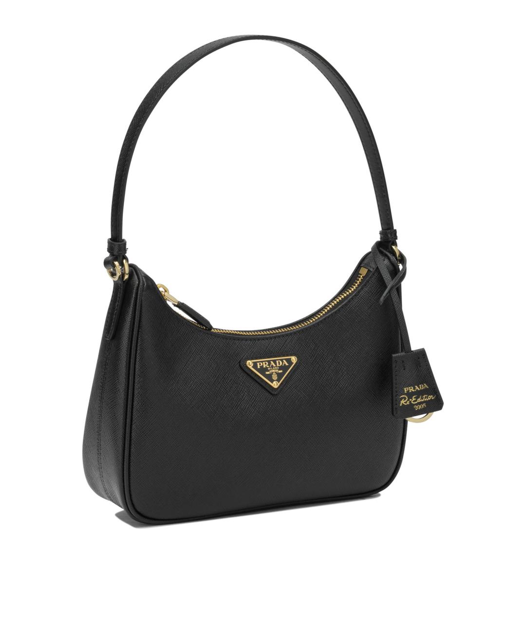 PRADA Черная кожаная сумка через плечо, фото 2
