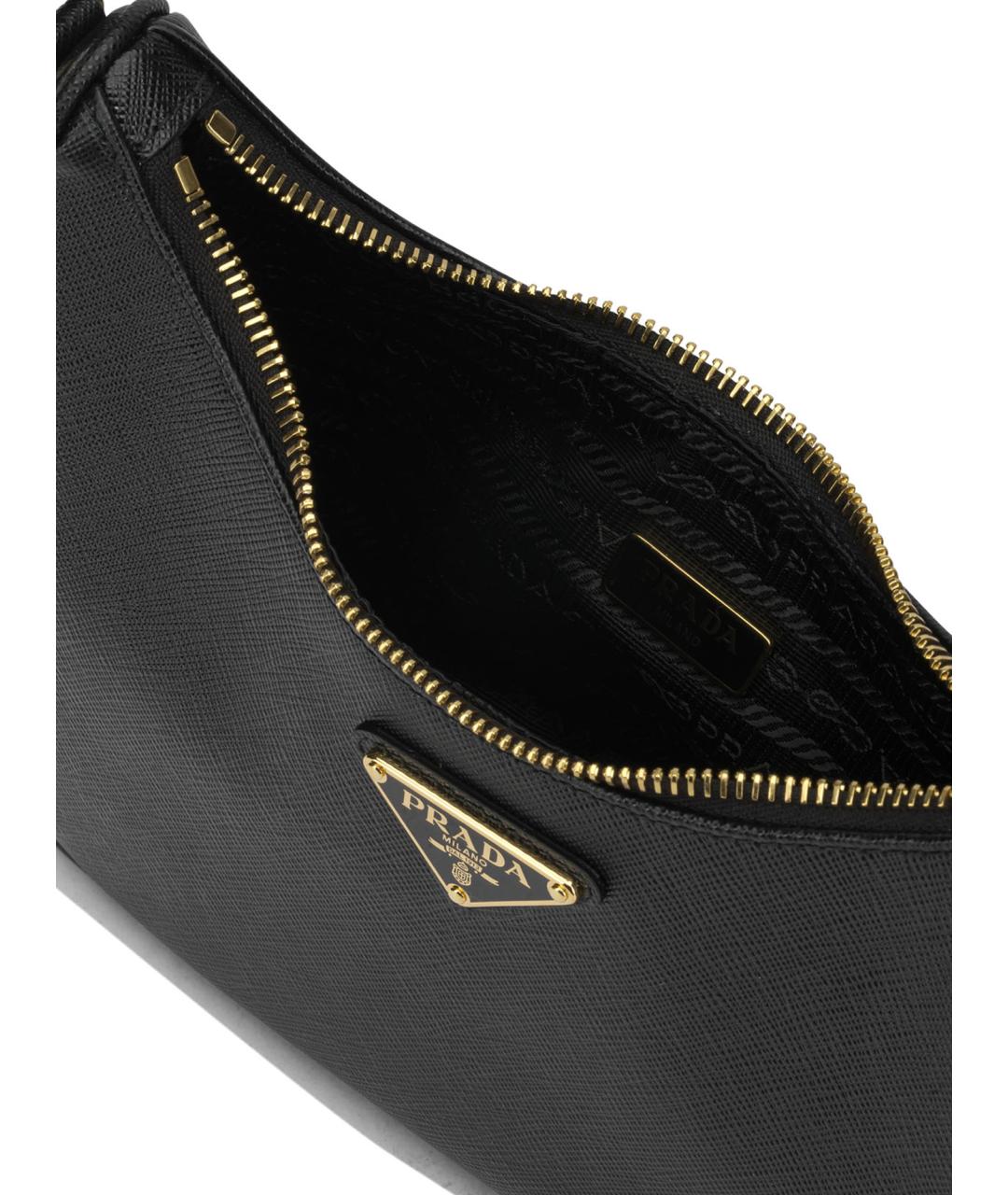 PRADA Черная кожаная сумка через плечо, фото 5