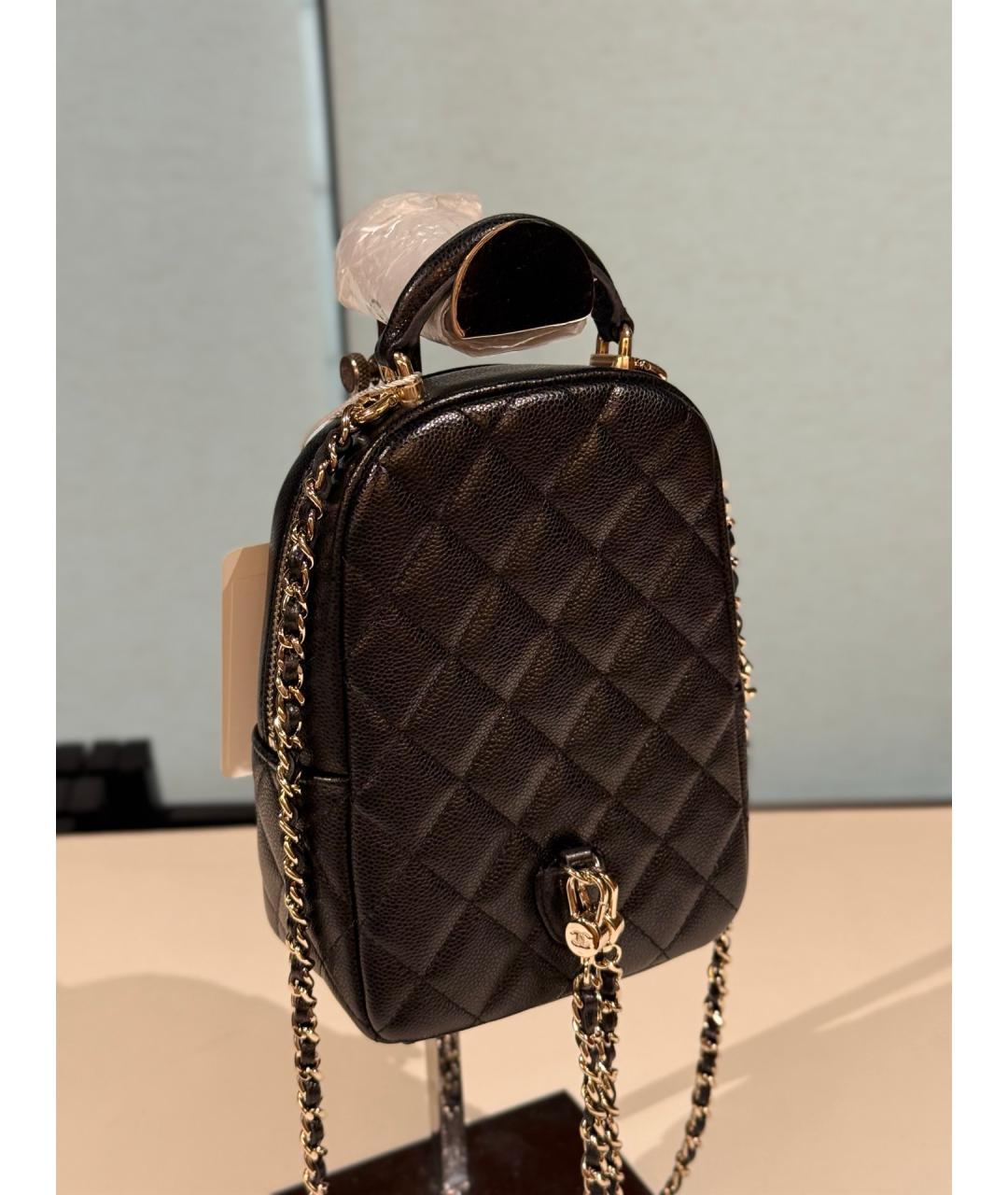 CHANEL Черный кожаный рюкзак, фото 8