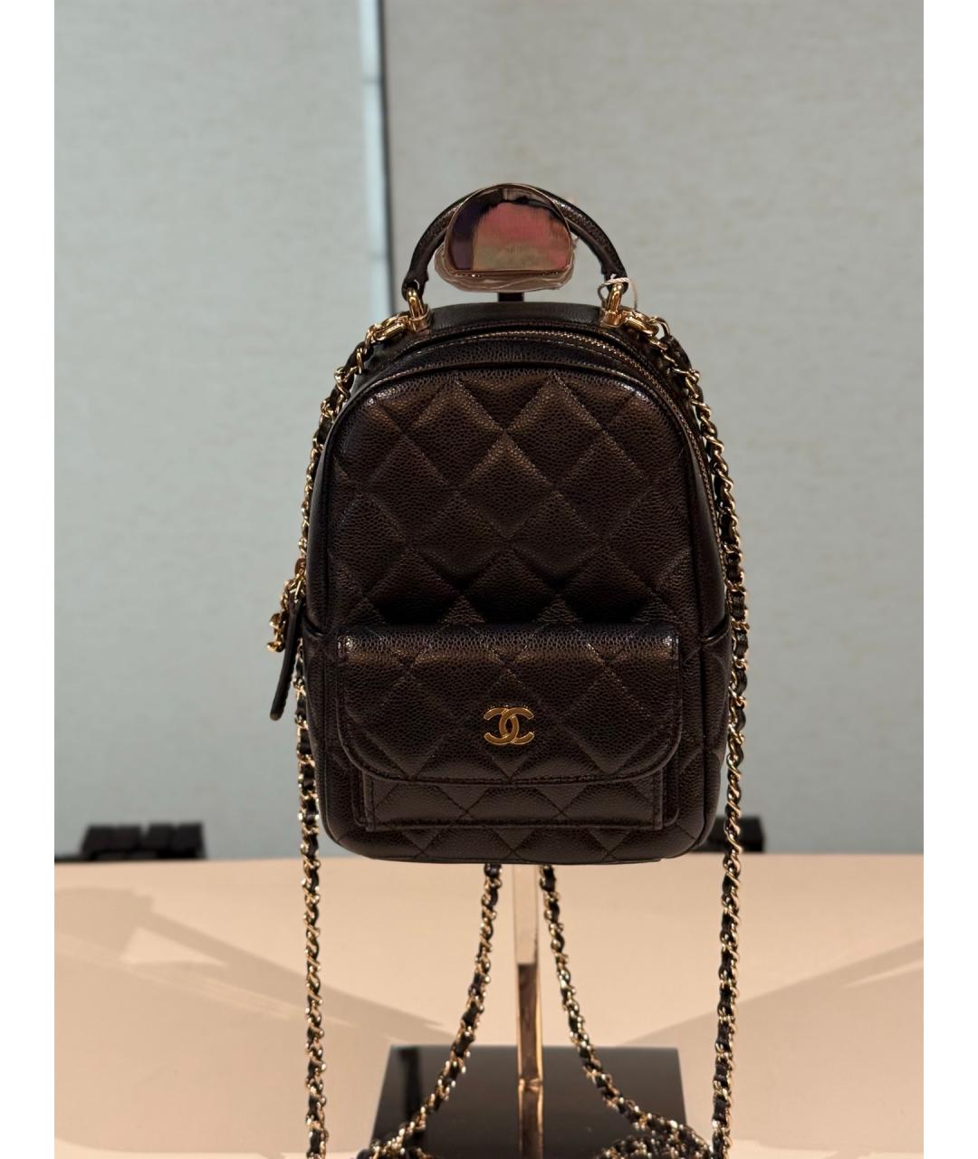 CHANEL Черный кожаный рюкзак, фото 2