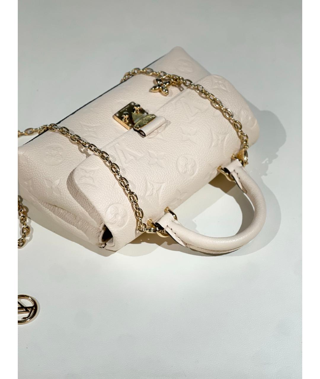 LOUIS VUITTON Белая кожаная сумка через плечо, фото 6