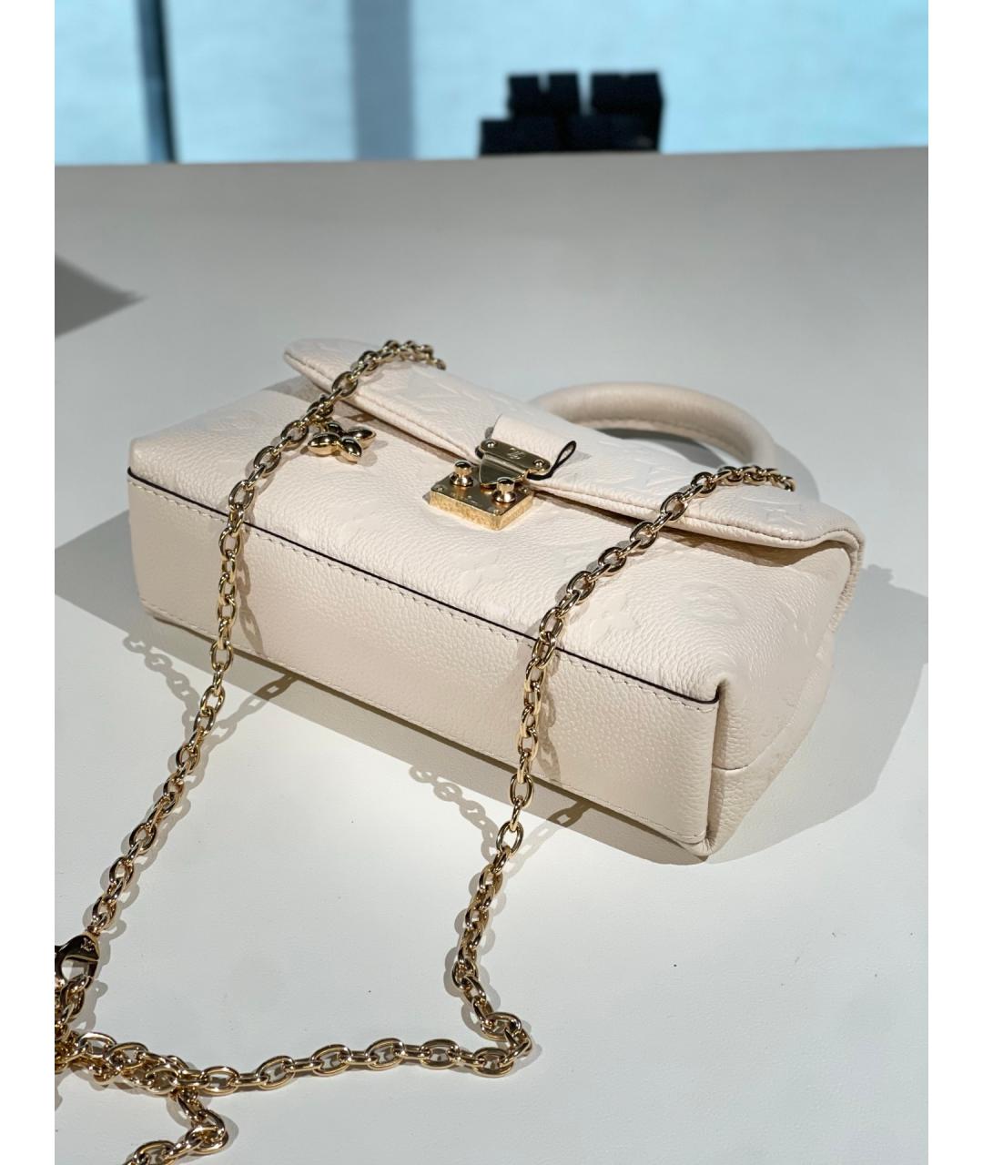 LOUIS VUITTON Белая кожаная сумка через плечо, фото 4