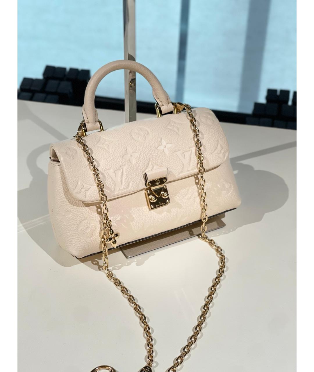 LOUIS VUITTON Белая кожаная сумка через плечо, фото 2