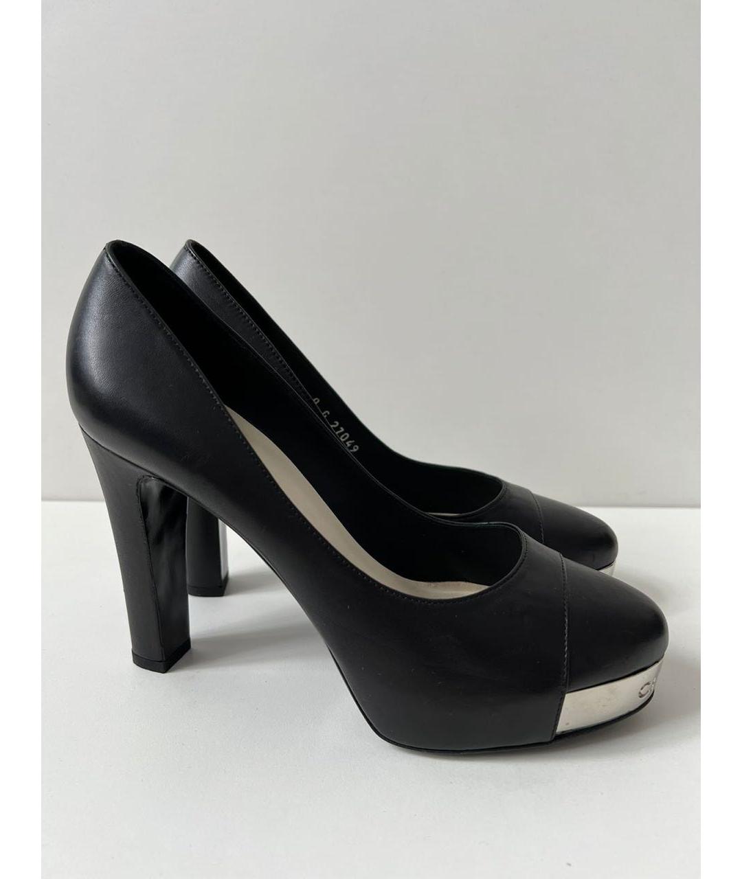 CHANEL Черные кожаные туфли, фото 1