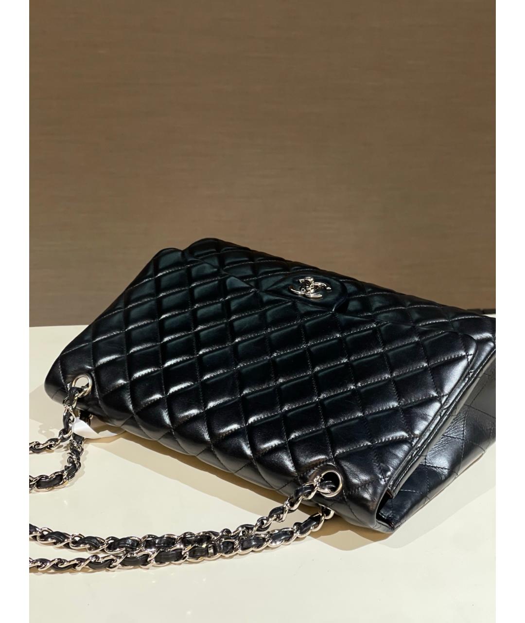 CHANEL Черная кожаная сумка через плечо, фото 6