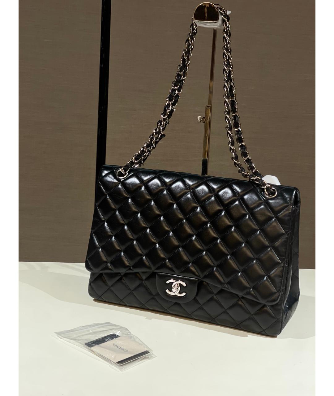CHANEL Черная кожаная сумка через плечо, фото 2