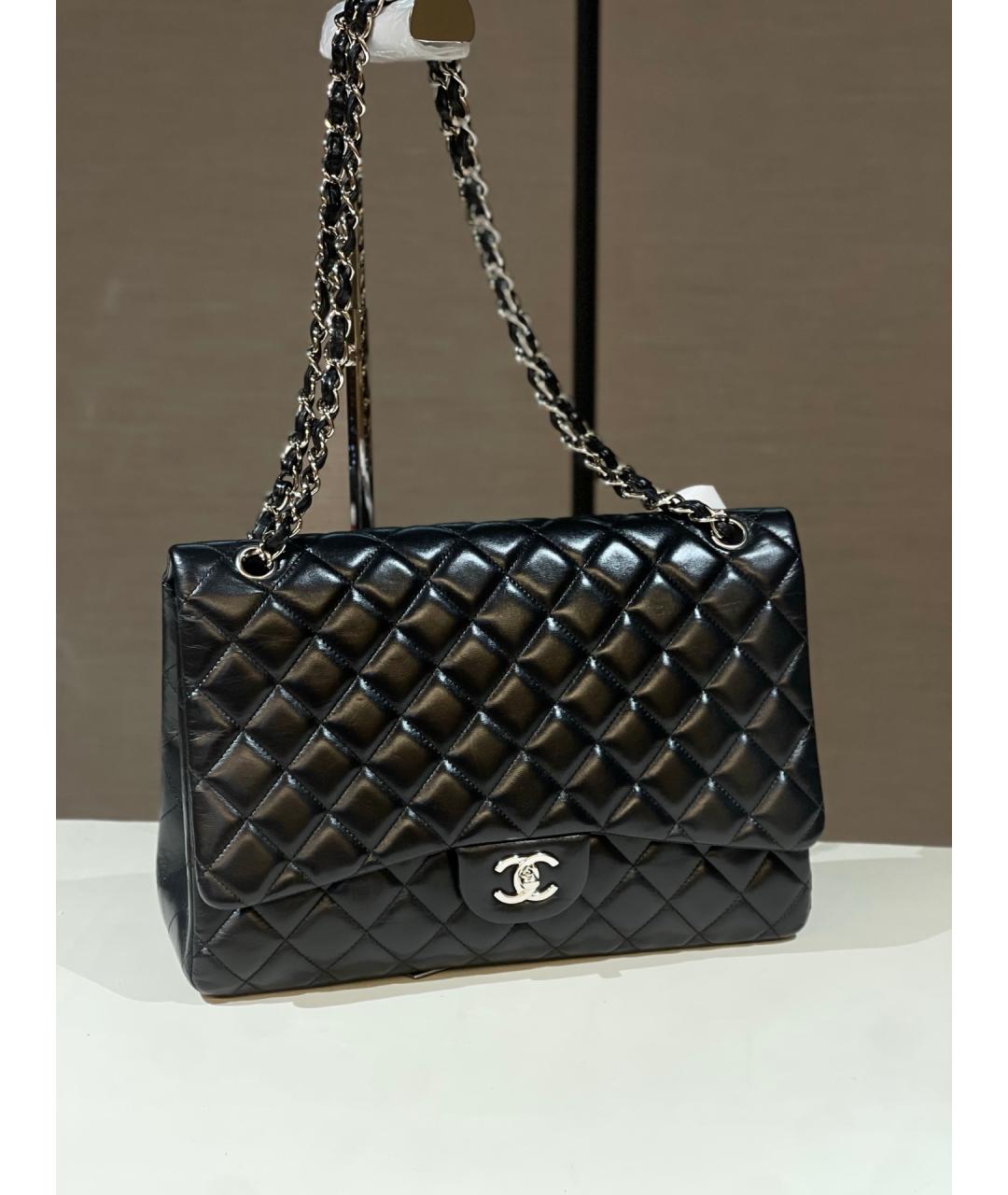 CHANEL Черная кожаная сумка через плечо, фото 7