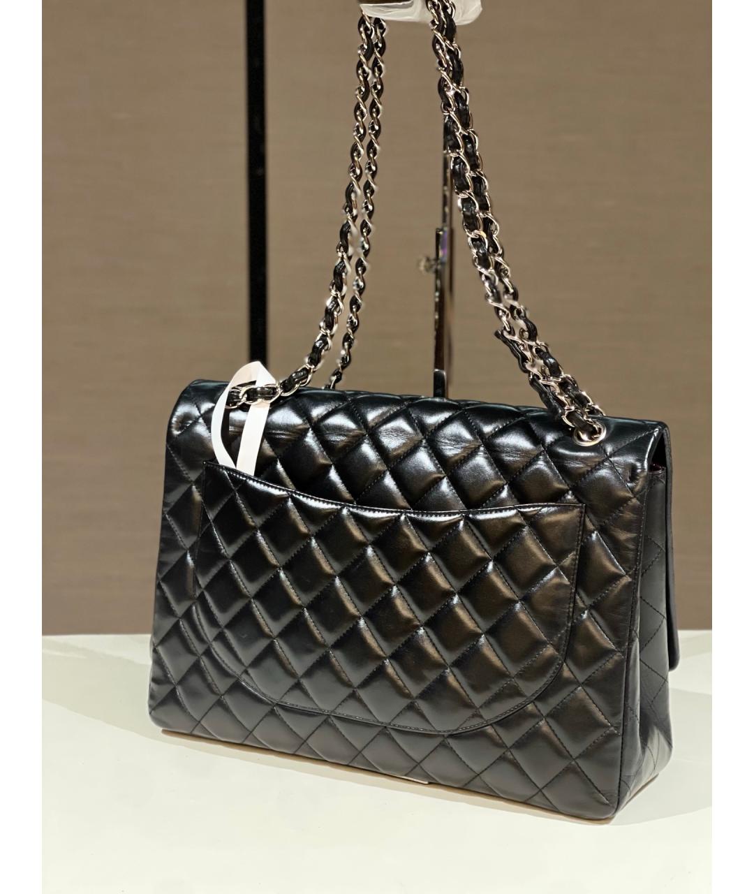 CHANEL Черная кожаная сумка через плечо, фото 4