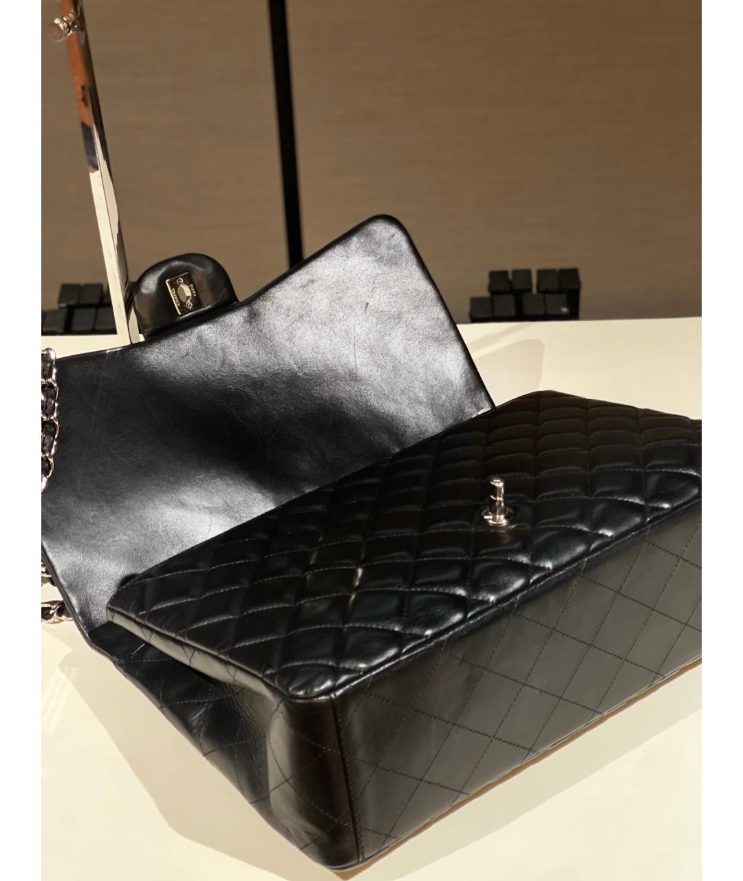 CHANEL Черная кожаная сумка через плечо, фото 5