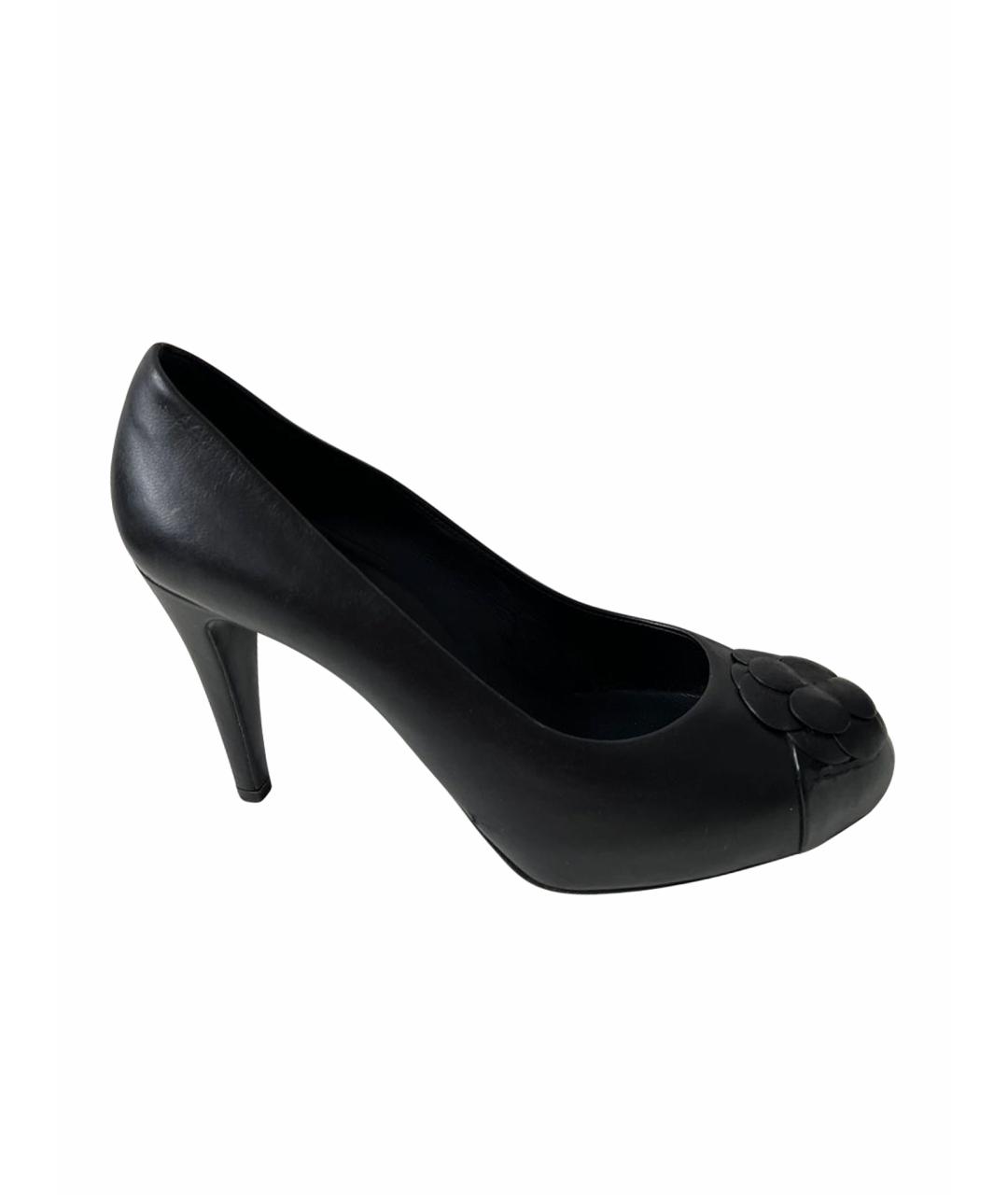 CHANEL Черные кожаные туфли, фото 1