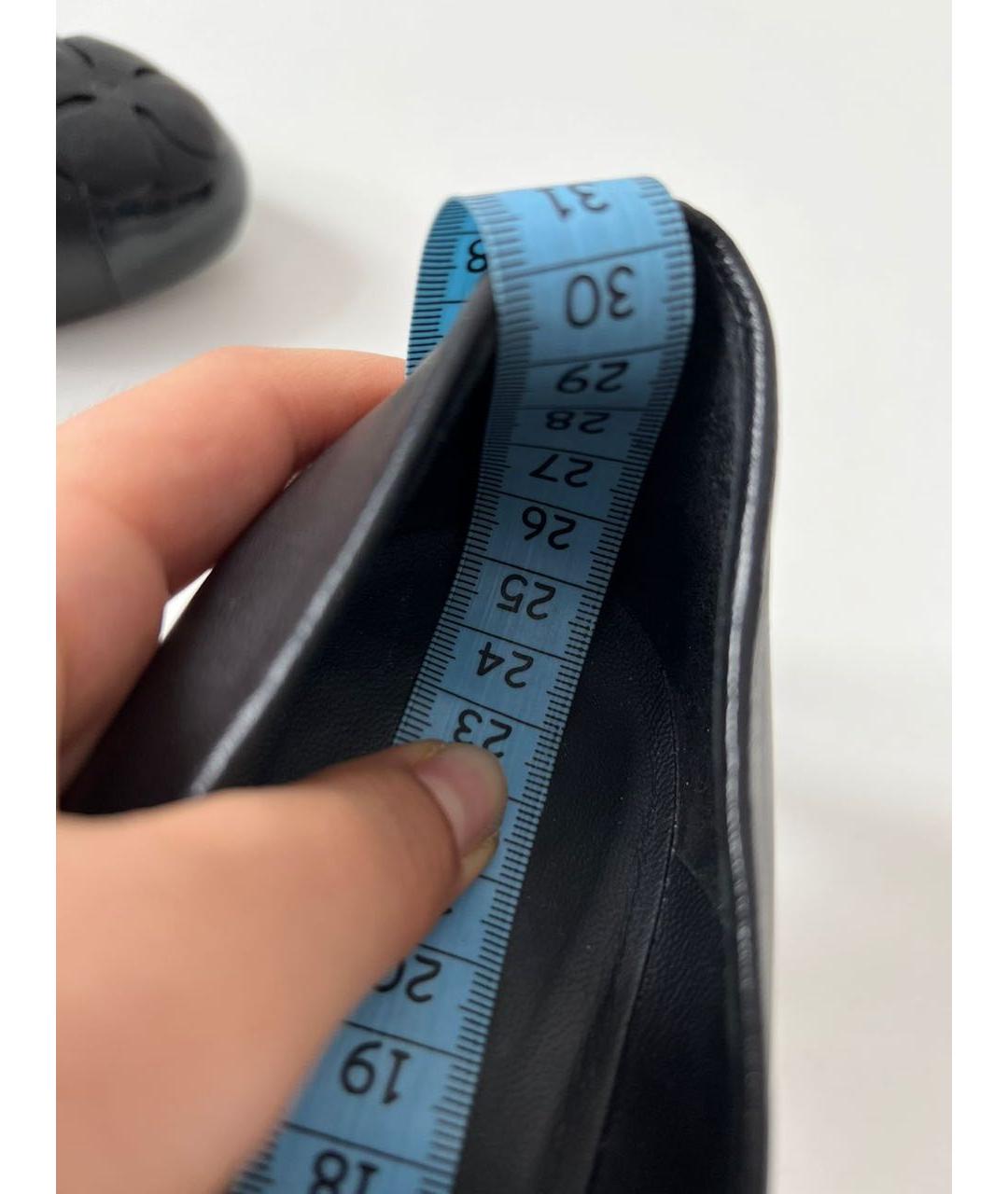 CHANEL Черные кожаные туфли, фото 6