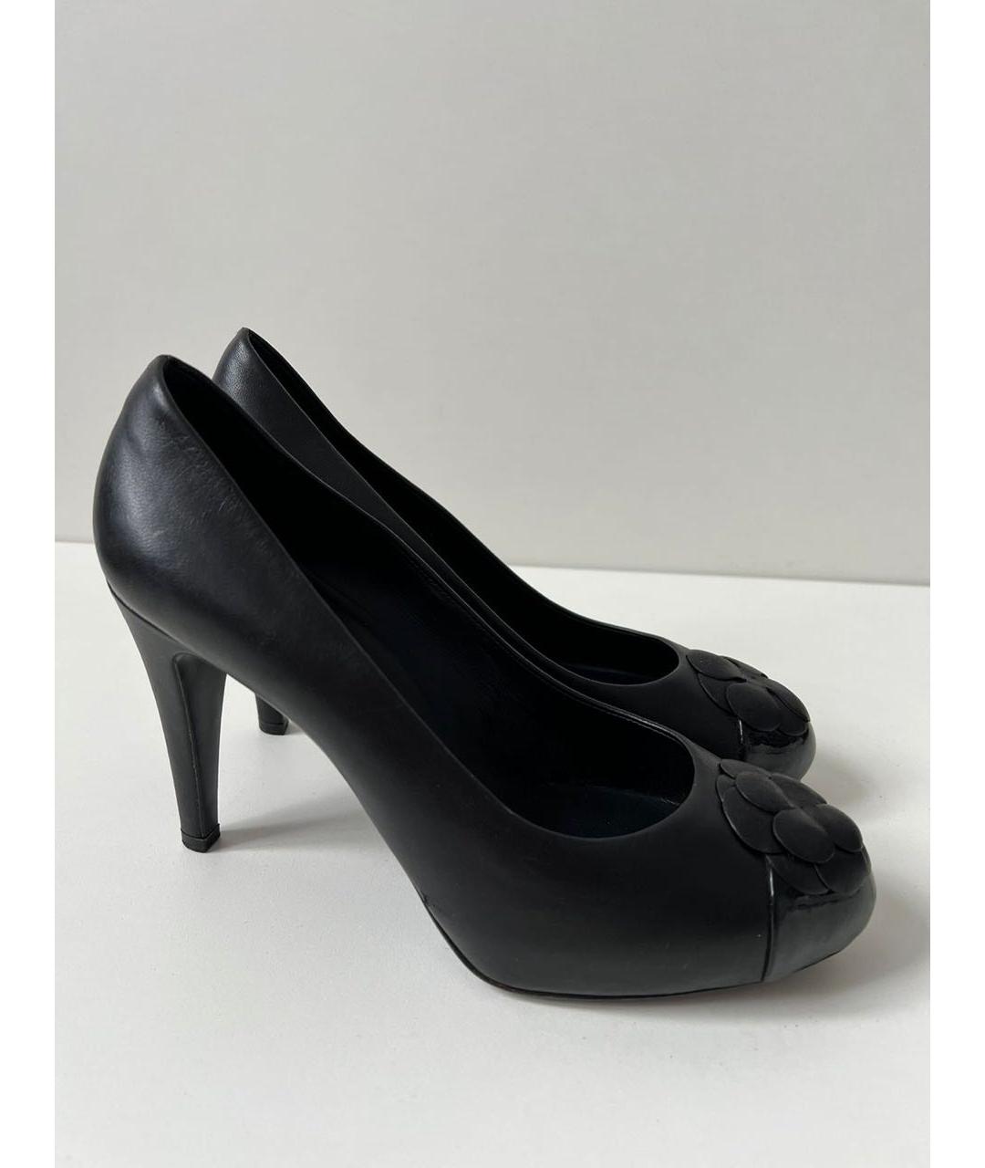 CHANEL Черные кожаные туфли, фото 9