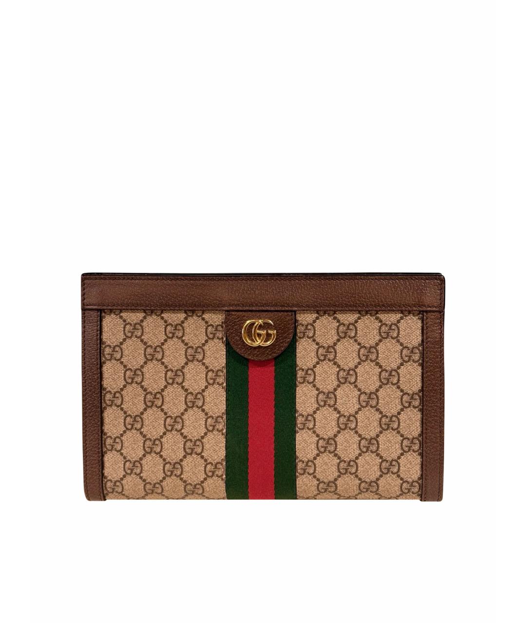 GUCCI Коричневая сумка через плечо из искусственной кожи, фото 1