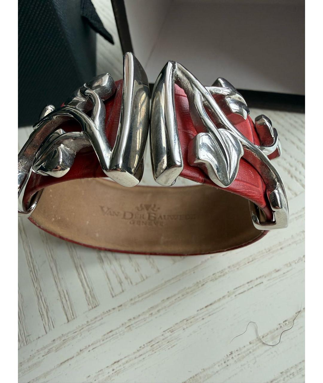 Van Der Bauwede Stall Diamond Бордовый кожаный браслет, фото 6