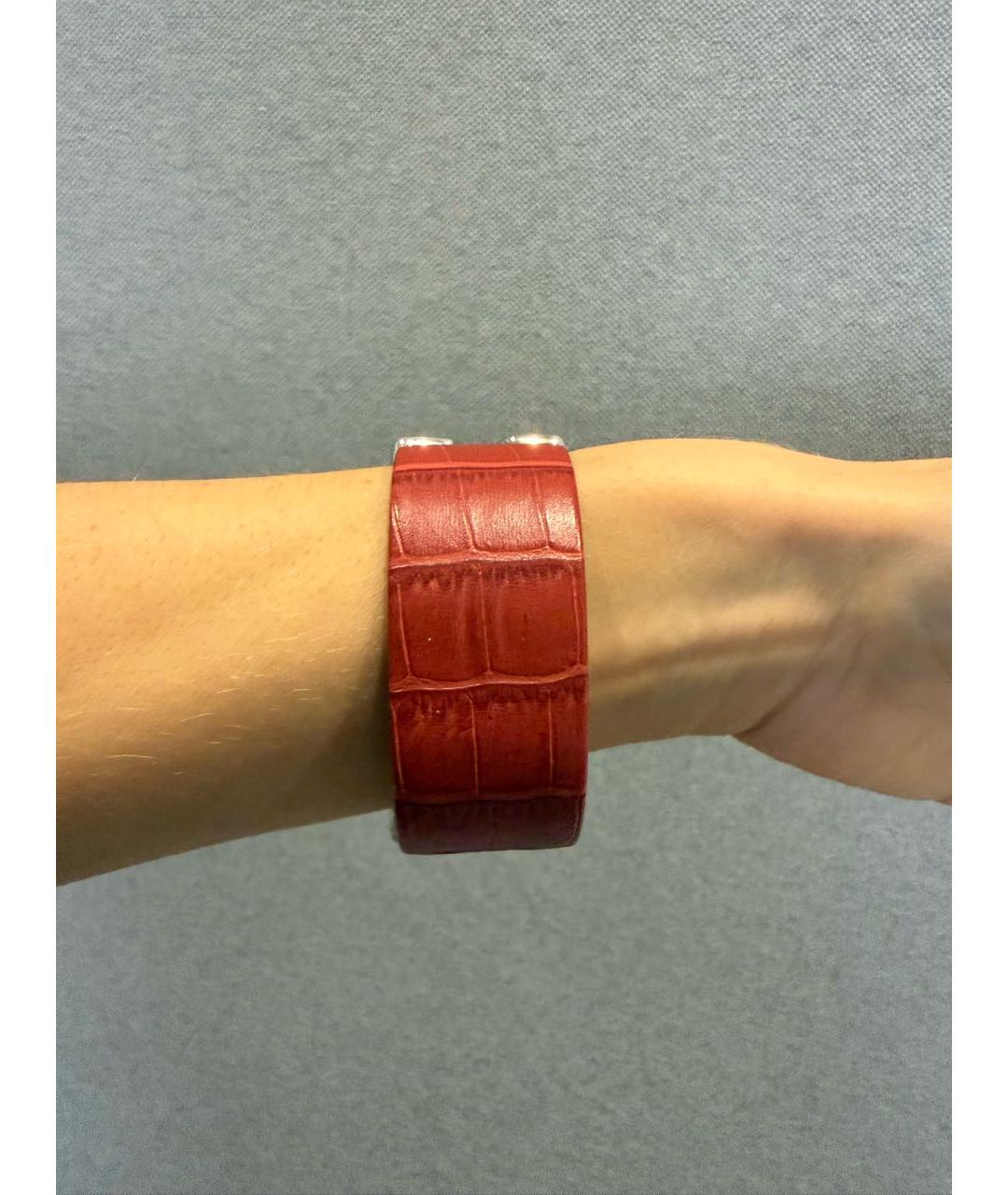 Van Der Bauwede Stall Diamond Бордовый кожаный браслет, фото 7