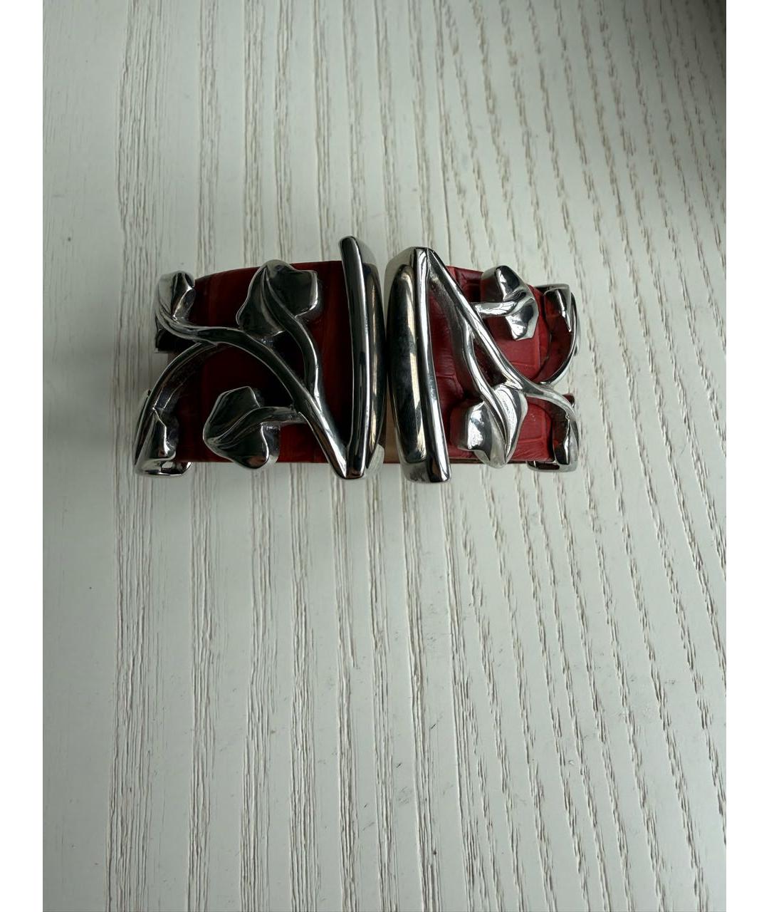 Van Der Bauwede Stall Diamond Бордовый кожаный браслет, фото 9