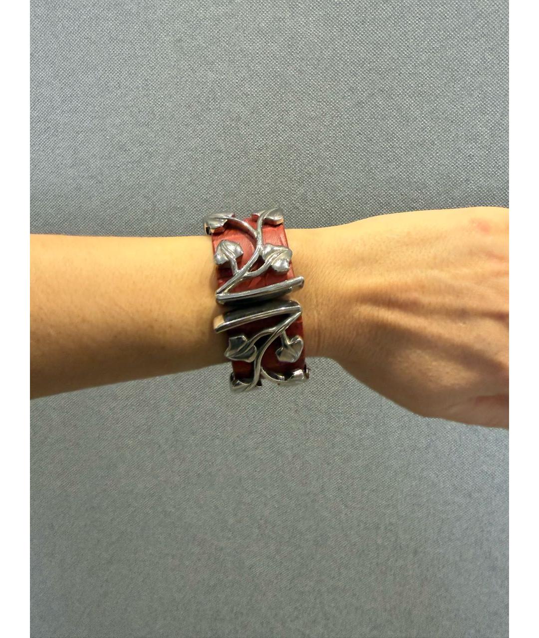 Van Der Bauwede Stall Diamond Бордовый кожаный браслет, фото 8