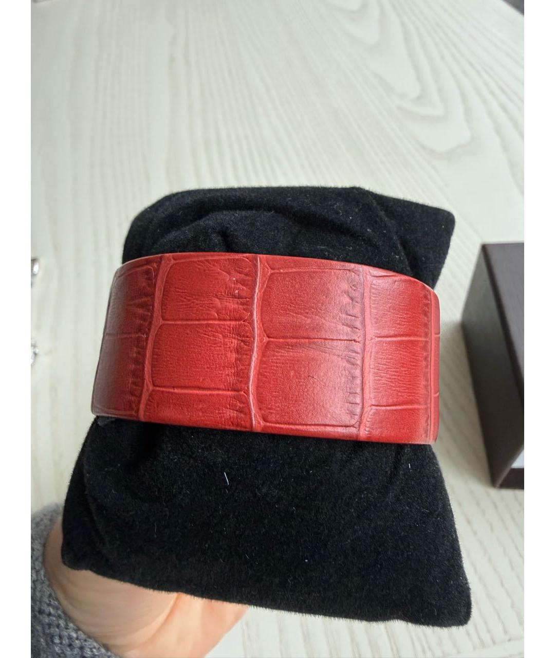 Van Der Bauwede Stall Diamond Бордовый кожаный браслет, фото 5