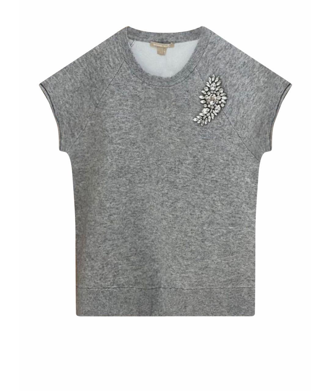 MICHAEL KORS Серый хлопковый джемпер / свитер, фото 1