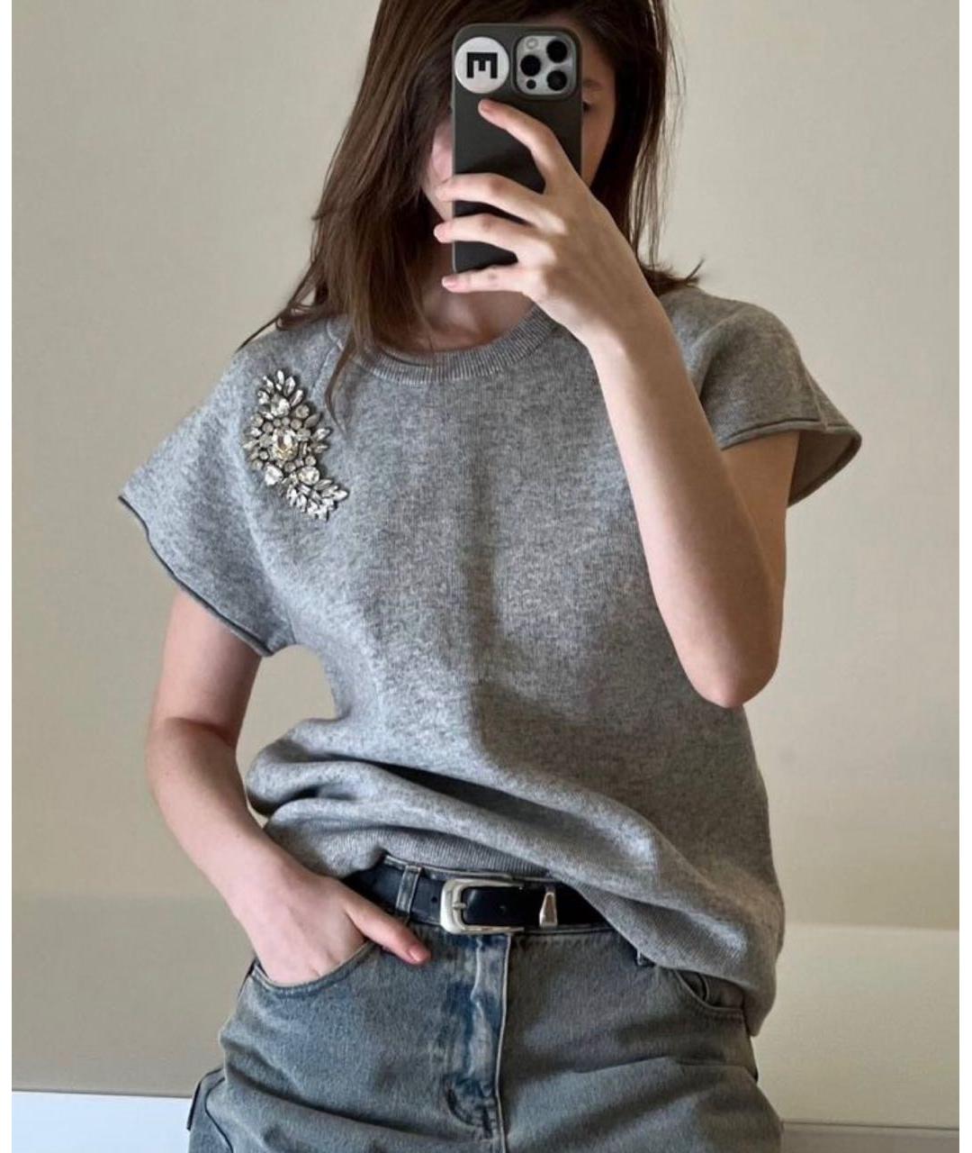 MICHAEL KORS Серый хлопковый джемпер / свитер, фото 2