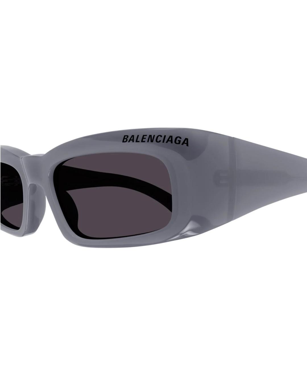 BALENCIAGA Серые пластиковые солнцезащитные очки, фото 3
