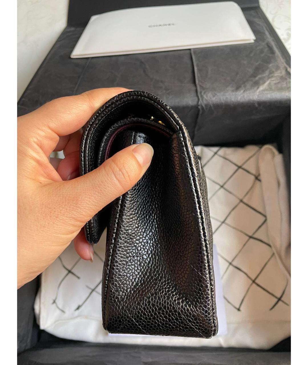 CHANEL Черная кожаная сумка через плечо, фото 4