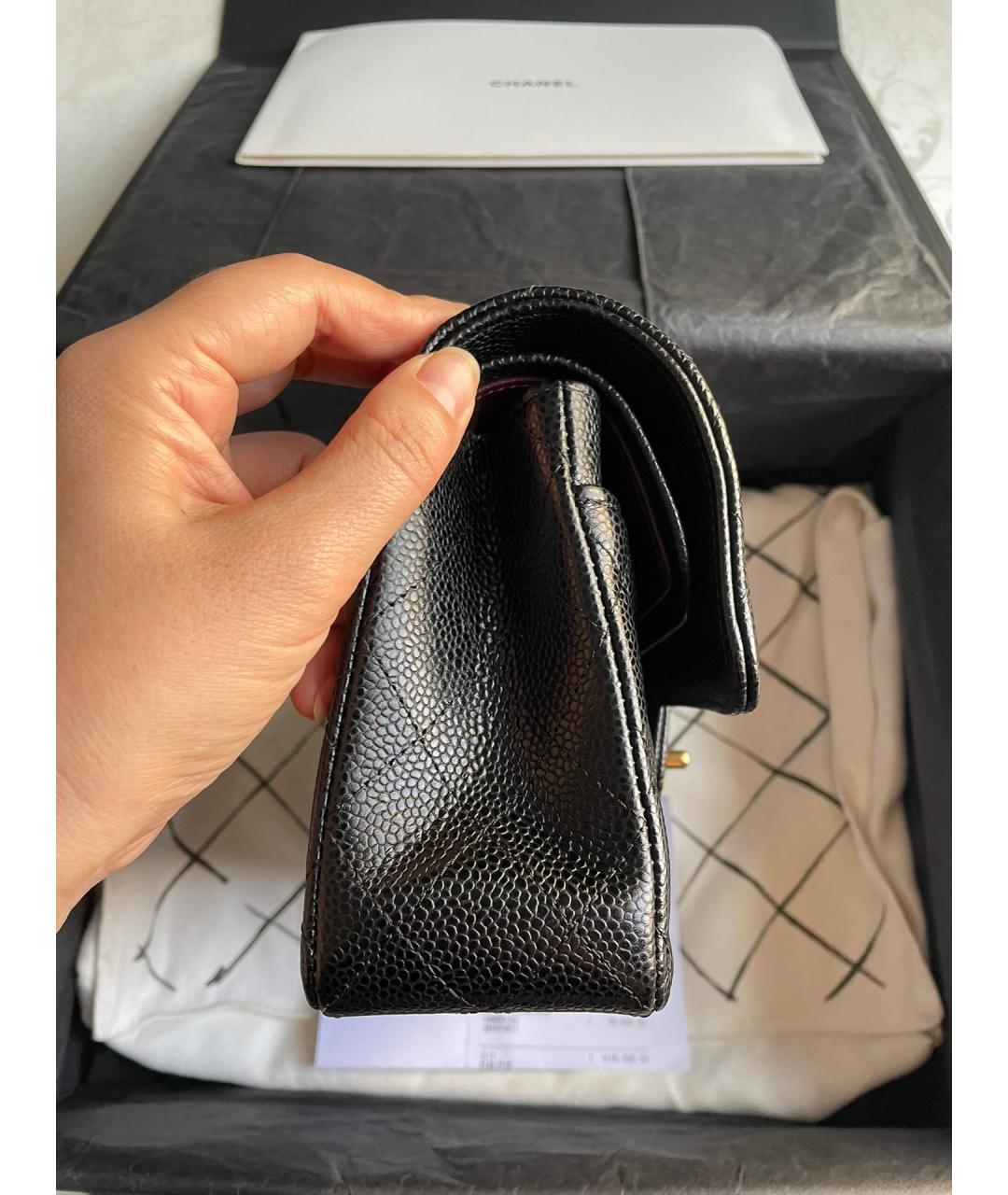 CHANEL Черная кожаная сумка через плечо, фото 5