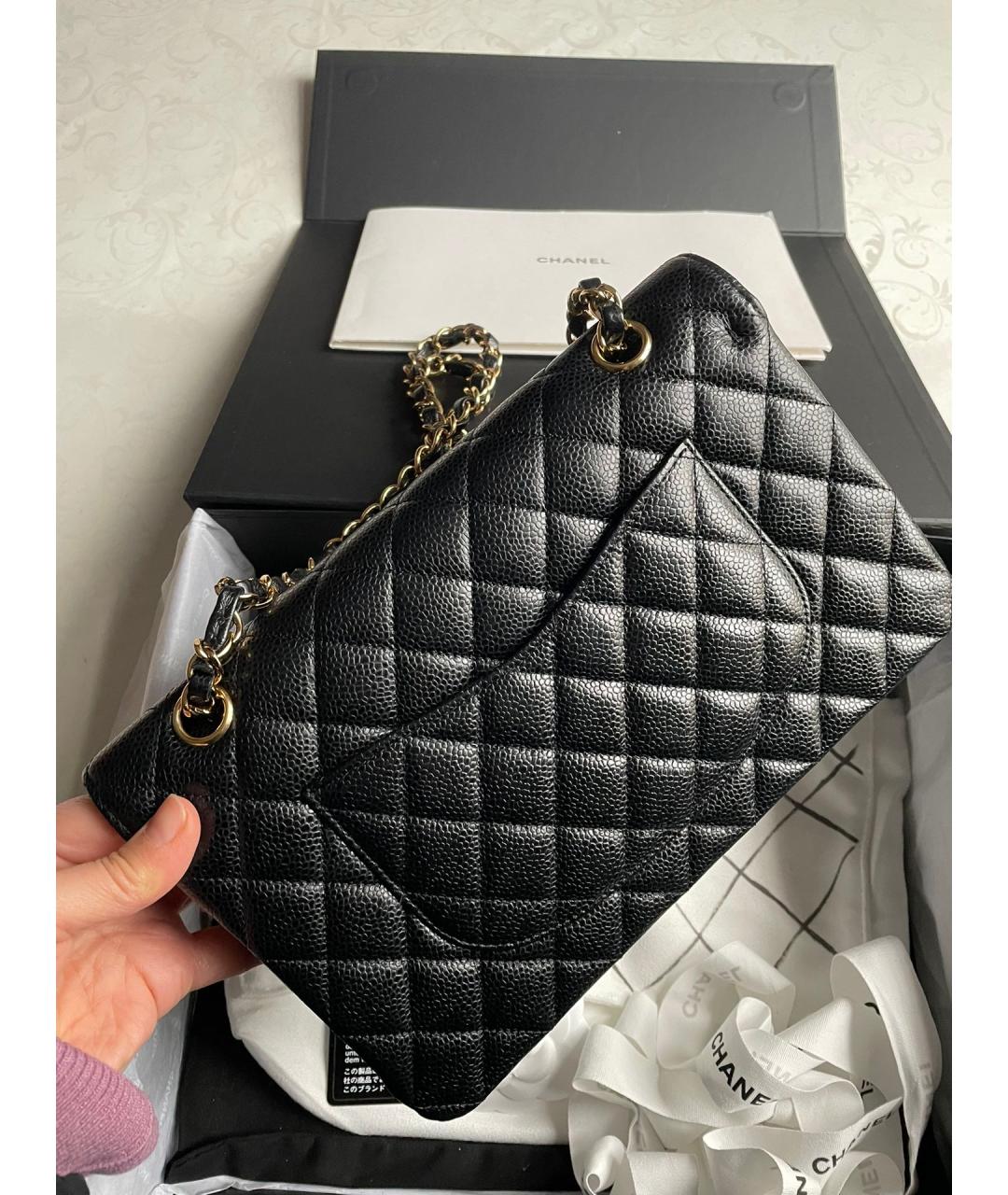 CHANEL Черная кожаная сумка через плечо, фото 3