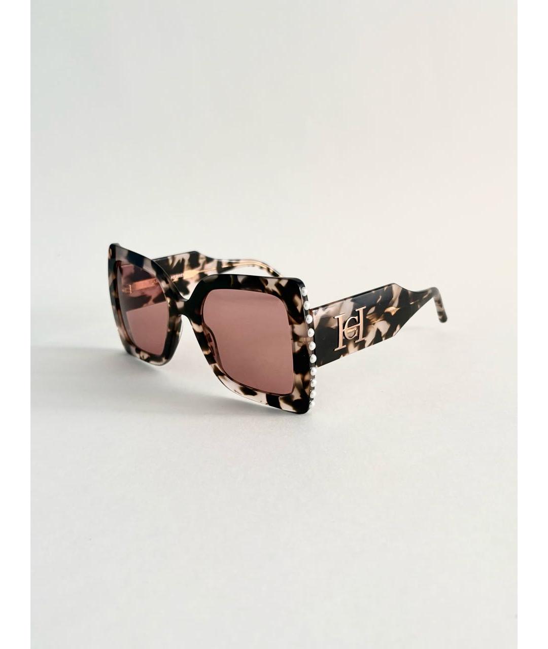 CAROLINA HERRERA Коричневые пластиковые солнцезащитные очки, фото 6